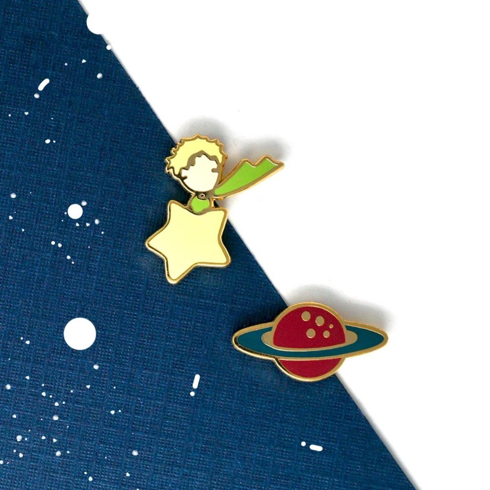 Handcrafted Li'l Prince Enamel Stud Earrings